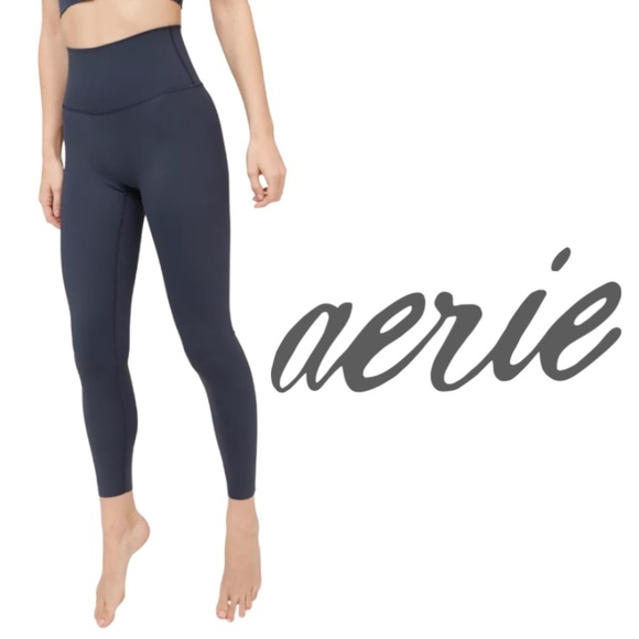 aerie OFFLINE By Aerie Goals High Waisted Legging - Steel Blue - Size XS - Picture 1 of 11